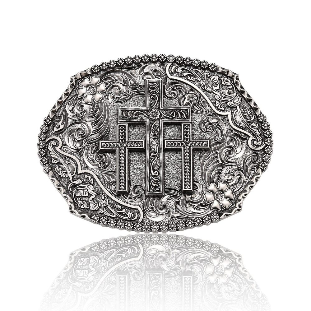 9291 Religious Cross Western Belt Buckles , Cowboy Belt Buckle, Boys Faith